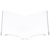 Plymor Clear Acrylic Open Book Display Stand with 2" Ledge, Tilted, 19" W x 12.25" D x 10.75" H