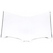 Plymor Clear Acrylic Open Book Display Stand with 2.5" Ledge, Tilted, 22.5" W x 14.5" D x 13" H
