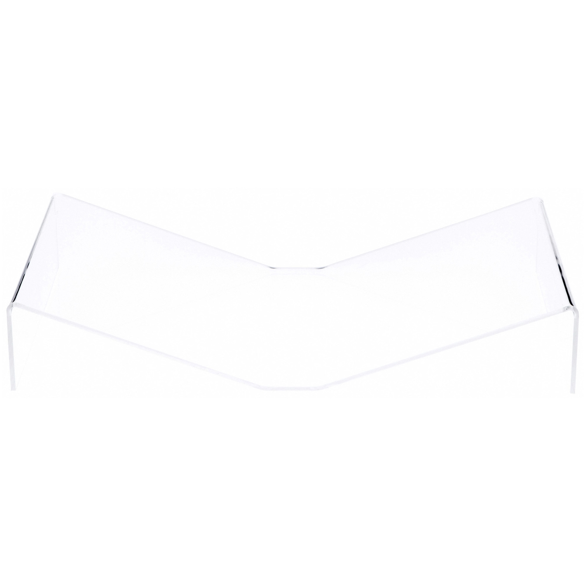 Plymor Clear Acrylic Open Book Display Stand, Flat, 19.625" W x 12" D x 3.5" H