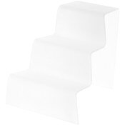 Plymor Frosted Acrylic Tapered Display Stairs, 6.5" H x 6" W x 7" D