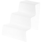 Plymor Frosted Acrylic Tapered Display Stairs, 6.5" H x 6" W x 7" D