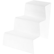 Plymor Frosted Acrylic Tapered Display Stairs, 9.25" x 9" x 9.75"