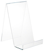 Plymor Clear Acrylic Flat Back Display Easel with Box Ledge, 12.5" H x 8" W x 9" D