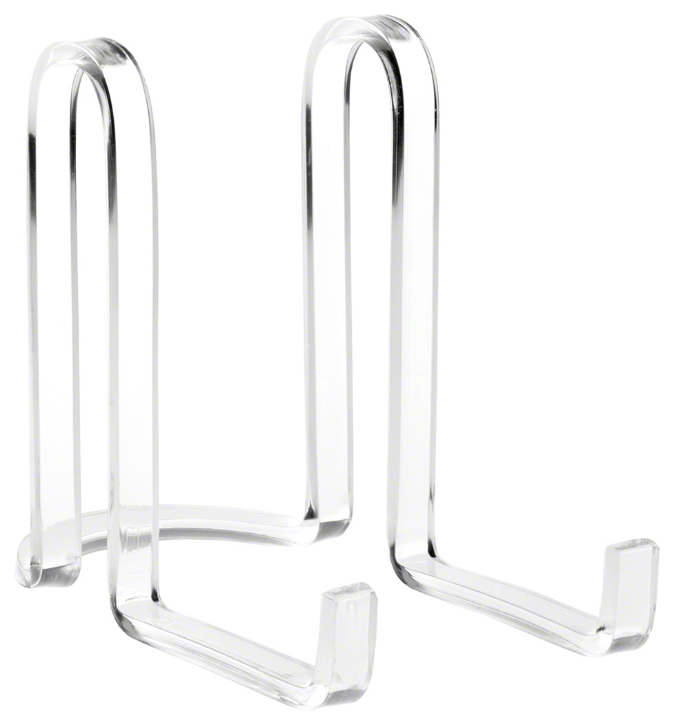 Plymor Clear Acrylic Ribbon-Style Display Easel, 6.125" H x 3.875" W x 6.75" D