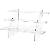 Plymor Clear Acrylic Interlocking Stair Display, 13" H x 26" W x 13" D (3/8" thick)