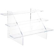 Plymor Clear Acrylic Interlocking Stair Display, 13" H x 22" W x 13" D (3/8" thick)