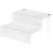 Plymor Frosted Acrylic 2-Step Display Stairs, 4.25" H x 8" W x 8.5" D