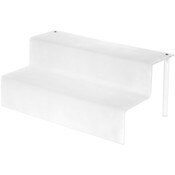 Plymor Frosted Acrylic 2-Step Display Stairs, 6.25" H x 12" W x 10.25" D