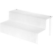 Plymor Frosted Acrylic 2-Step Display Stairs, 6.25" H x 12" W x 10.25" D