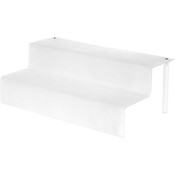 Plymor Frosted Acrylic 2-Step Display Stairs, 6.25" H x 18" W x 10.5" D