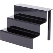 Plymor Black Acrylic 3-Step Display Stairs, 7.75" H x 10" W x 8" D