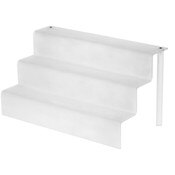 Plymor Frosted Acrylic 3-Step Display Stairs, 9.5" H x 18" W x 9.5" D