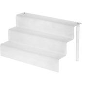 Plymor Frosted Acrylic 3-Step Display Stairs, 9.5" H x 18" W x 9.5" D