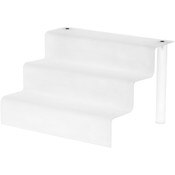 Plymor Frosted Acrylic 3-Step Display Stairs, 9.5" H x 12" W x 9.5" D