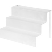 Plymor Frosted Acrylic 3-Step Display Stairs, 12.25" H x 18" W x 12.25" D
