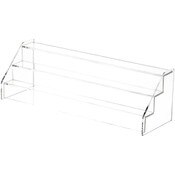 Plymor Clear Acrylic 3-Step Open Front Display Stairs, 3.75" H x 12.25" W x 3.75" D