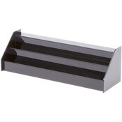 Plymor Black Acrylic 3-Step Open Front Display Stairs, 3.75" H x 12.25" W x 3.75" D