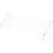 Plymor Clear Acrylic 3-Step Open Front Display Stairs, 5" H x 16.25" W x 5" D
