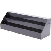 Plymor Black Acrylic 3-Step Open Front Display Stairs, 6.5" H x 20.25" W x 6.5" D