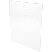 Plymor Clear Acrylic Top-Fold Literature Sign Holder Frame (Wall Mount), 11" W x 14" H