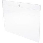 Plymor Clear Acrylic Top-Fold Literature Sign Holder Frame (Wall Mount), 14" W x 11" H