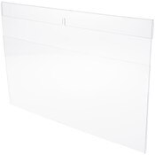 Plymor Clear Acrylic Top-Fold Literature Sign Holder Frame (Wall Mount), 17" W x 11" H