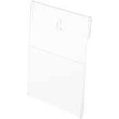 Plymor Clear Acrylic Top-Fold Literature Sign Holder Frame (Wall Mount), 5" W x 7" H
