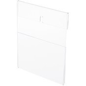Plymor Clear Acrylic Top-Fold Literature Sign Holder Frame (Wall Mount), 5.5" W x 7" H