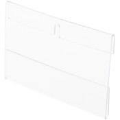 Plymor Clear Acrylic Top-Fold Literature Sign Holder Frame (Wall Mount), 6" W x 4" H