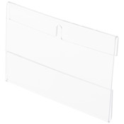 Plymor Clear Acrylic Top-Fold Literature Sign Holder Frame (Wall Mount), 6" W x 4" H