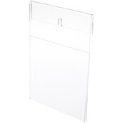 Plymor Clear Acrylic Top-Fold Literature Sign Holder Frame (Wall Mount), 6" W x 9" H