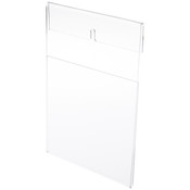 Plymor Clear Acrylic Top-Fold Literature Sign Holder Frame (Wall Mount), 6" W x 9" H