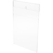 Plymor Clear Acrylic Top-Fold Literature Sign Holder Frame (Wall Mount), 7" W x 11" H
