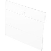 Plymor Clear Acrylic Top-Fold Literature Sign Holder Frame (Wall Mount), 7" W x 5.5" H