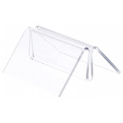 Plymor Clear Acrylic Pinch-Style Sign Clip Display with Label Front, 1.75" W x 1.75" D x 1" H