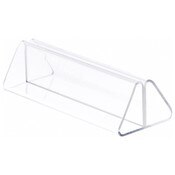 Plymor Clear Acrylic Pinch-Style Sign Clip Display with Label Front, 6" W x 2.5" D x 1.5" H