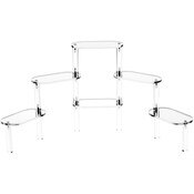 Plymor Acrylic Oval 6-Platform Multi-Item Display Riser (Mirrored), 10.25" H x 26" W