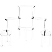 Plymor Acrylic Oval 6-Platform Multi-Item Display Riser (Mirrored), 14.75" H x 30" W