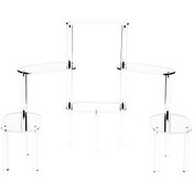 Plymor Acrylic Oval 6-Platform Multi-Item Display Riser (Mirrored), 14.75" H x 30" W