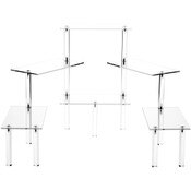 Plymor Clear Acrylic Rectangular 6-Platform Multi-Item Display Riser, 14" H x 39" W