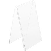 Plymor Clear Acrylic Folded A-Frame Holder for 1 Sign or Photo, 5.5" H x 3.5" W x 3" D
