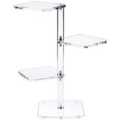 Plymor Clear Acrylic Beveled 3-Shelf Display Riser / Tower, 16.5" H x 13.25" W x 7" D