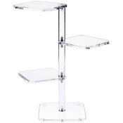 Plymor Clear Acrylic Beveled 3-Shelf Display Riser / Tower, 16.5" H x 13.25" W x 7" D
