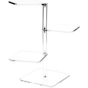 Plymor Clear Acrylic Beveled 3-Shelf Display Riser / Tower, 19.5" H x 17.25" W x 10" D