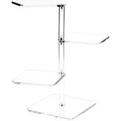 Plymor Clear Acrylic Beveled 3-Shelf Display Riser / Tower, 19.5" H x 17.25" W x 10" D