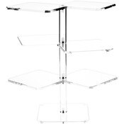 Plymor Clear Acrylic Beveled 3-Shelf Display Riser / Tower, 19.5" H x 19" W x 19" D