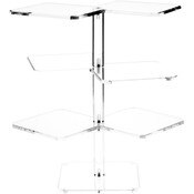 Plymor Clear Acrylic Beveled 3-Shelf Display Riser / Tower, 19.5" H x 19" W x 19" D