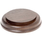Plymor Solid Walnut Round Wood Display Base with Ogee Edge, 3.75" W x 3.75" D x 0.75" H