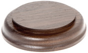 Plymor Solid Walnut Round Wood Display Base with Ogee Edge, 3.75" W x 3.75" D x 0.75" H