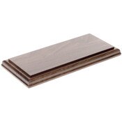 Plymor Solid Walnut Rectangular Wood Display Base with Ogee Edge, 10.75" W x 6.125" D x 0.75" H